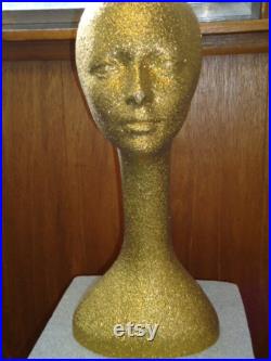 SIX( 6) 6204XMM-19 H Long Neck Metallic tm Glitter Mannequins- 2 Silver, 2 Gold, and 2 Blue Glitter (Black,Red) POLLY Products USA Quality
