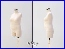 SOFIA CUSTOM SIZE Tailor dress form made to individual measurements Made to order, soft and 100 pinnable anatomic mannequin