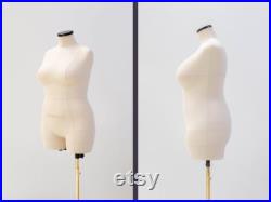 SOFIA CUSTOM SIZE Tailor dress form made to individual measurements Made to order, soft and 100 pinnable anatomic mannequin
