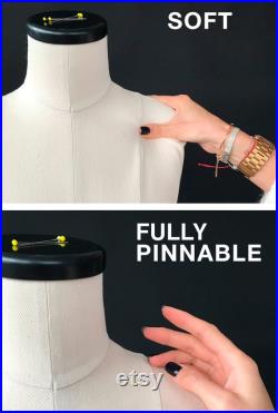 SOFIA CUSTOM SIZE Tailor dress form made to individual measurements Made to order, soft and 100 pinnable anatomic mannequin