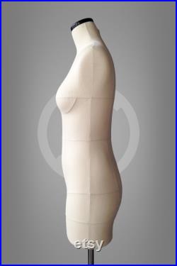 SOFIA Soft foam anatomic tailor dress form Collapsible shoulder dummy Pinnable half leg tailor mannequin Perfect for lingerie