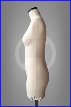 SOFIA Soft foam anatomic tailor dress form Collapsible shoulder dummy Pinnable half leg tailor mannequin Perfect for lingerie