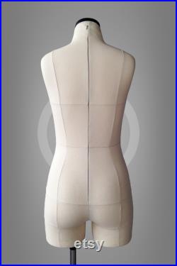 SOFIA Soft foam anatomic tailor dress form Collapsible shoulder dummy Pinnable half leg tailor mannequin Perfect for lingerie