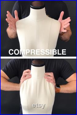 SOFIA Soft foam anatomic tailor dress form Collapsible shoulder dummy Pinnable half leg tailor mannequin Perfect for lingerie