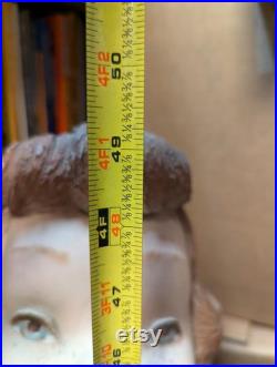 SPRITELY KID vintage girl mannequin with stand NO Arms 40's Victory roll Hairdo