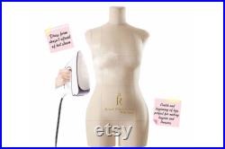 Sewing Dress form Soft Flexible Fully Pinnable Professional Female Mannequin with Adjustable Stand Mannequin torso Monica Light Beige