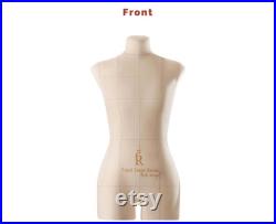 Sewing Dress form Soft Flexible Fully Pinnable Professional Female Mannequin with Adjustable Stand Mannequin torso Monica Light Beige