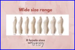 Sewing Dress form Soft Flexible Fully Pinnable Professional Female Mannequin with Adjustable Stand Mannequin torso Monica Light Beige