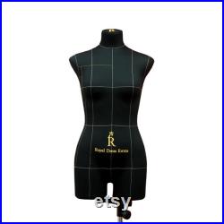 Sewing Dress form Soft Flexible Fully Pinnable Professional Female Mannequin with Adjustable Stand Mannequin torso Monica Light Black