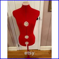 Sewing Red Dress Form Mannequin Adjustable