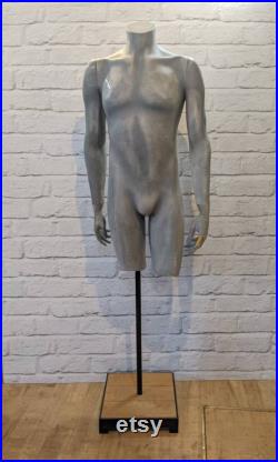 Shop display mannequin on stand with removable arms hands