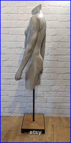 Shop display mannequin on stand with removable arms hands