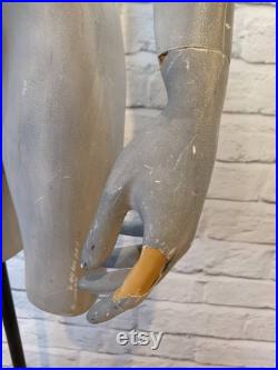 Shop display mannequin on stand with removable arms hands