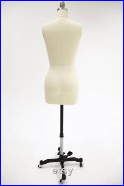 Size 12 Female Professional Tailors Dress Form with Collapsible Shoulder