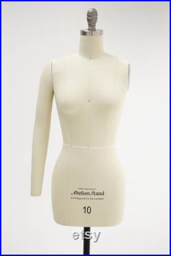 Size 12 Female Professional Tailors Dress Form with Collapsible Shoulder