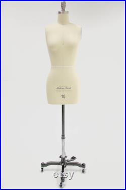 Size 12 Professional Tailors Female Dress Form with Collapsible Shoulder