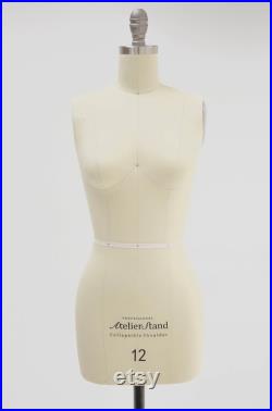 Size 12 Professional Tailors Female Dress Form with Collapsible Shoulder and Cage