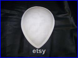 Small Bridal teardrop White Hat form made to cover in multiples of 2, 3, 6, with white bias tape,Fascinators hat form