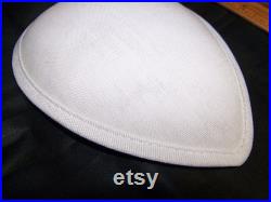 Small Bridal teardrop White Hat form made to cover in multiples of 2, 3, 6, with white bias tape,Fascinators hat form