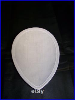 Small Bridal teardrop White Hat form made to cover in multiples of 2, 3, 6, with white bias tape,Fascinators hat form