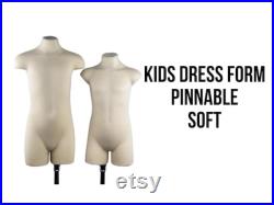 Soft anatomic kids tailor dress form Tailor mannequin torso Fully pinnable