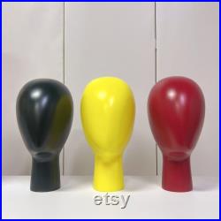 Solid Wood Hand Head Model, Yellow Real Wooden Display Mannequin Head Form for Hat Sunglasses Window Props 36cm 31.5cm, 5 color available