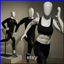Sport Mannequin, female male full body running model for window display,yoga gymnasium phsical althletic field display stand, High Quality