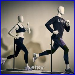 Sport Mannequin, female male full body running model for window display,yoga gymnasium phsical althletic field display stand, High Quality