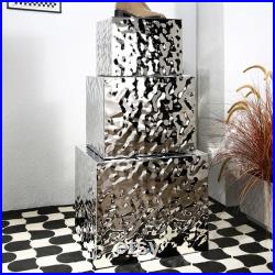 Stainless Steel Floor mirror Water Ripple Silver Display Rack, High-Class Display Stand for Mannequin,Shoe,Display Props Window Display.