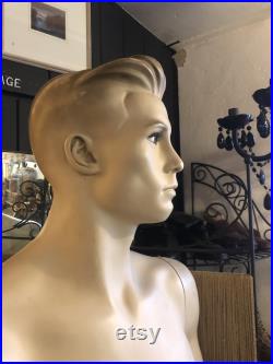 Statuesque 1950s Vintage Free Standing Male Mannequin