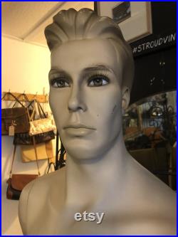 Statuesque 1950s Vintage Free Standing Male Mannequin