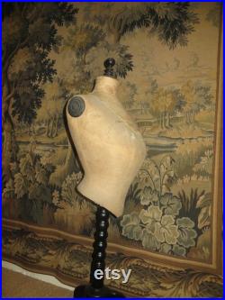 Stunning French Very Rare Antique Mannequin Corset Style 1890s Girard of Paris.