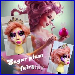 Sugar Plum Fairy Head, Sugar Plum Fairy Mannequin Head, Sugar Plum Fairy