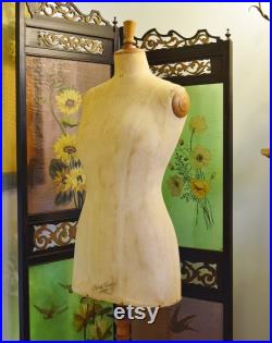 Superb Antique French Dressmaker's Mannequin 'Buste Girard PARIS' Early 1900's