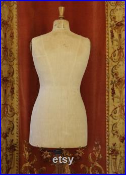 Superb Antique French Dressmaker's Mannequin 'Buste Girard PARIS' Early 1900's
