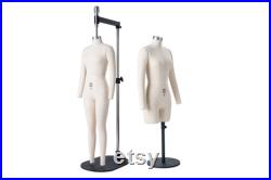 TSC Half Scale Female Professional Dress Form ( Miniform ) Fully Pinnable with Arms