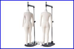 TSC Half Scale Female Professional Dress Form ( Miniform ) Fully Pinnable with Arms