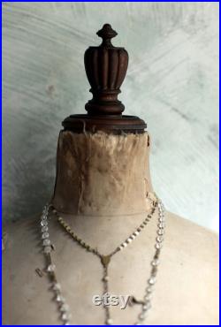 Tatty Antique Wasp Waist Mannequin Bust French Tailors Dummy Dress Form Corset Display 1800s Napoleon III