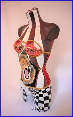 The Circus Painted Torso Decorated Mannequin