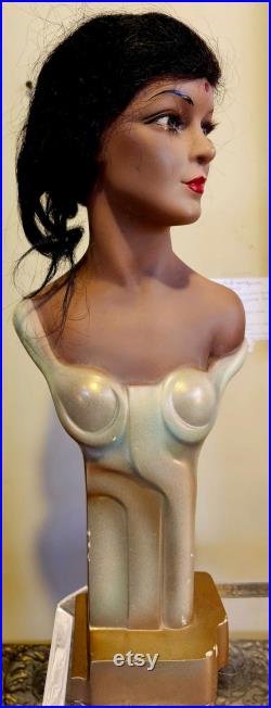 True Art Deco Mannequin c. 1930s counter display piece