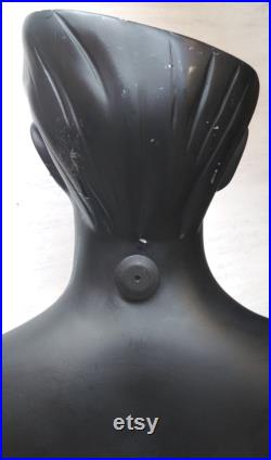 True Vintage Mannequin Black Female Mannequin Rare Antique Dark Display Storage Stand