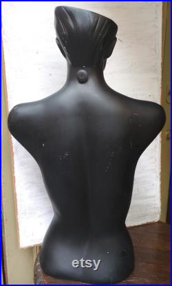 True Vintage Mannequin Black Female Mannequin Rare Antique Dark Display Storage Stand