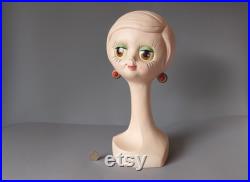 Twiggy head, mannequin head realistic, sunglasses display stand