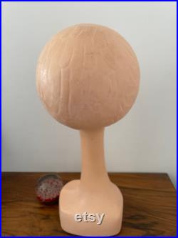 Twiggy head to hat vintage french 70s marotte wig doll big eyes long neck mannequin Store support bust