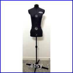 Twinfit Model Mannequin 13 Dial Adjustable Dress Form and Adjustable Stand Seamstress Size Small Excellent Made In England Free Shipping
