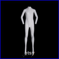 USAKHV Child Kids Unisex Ghost Invisible Mannequin Full Body Fiberglass Model Professional Photo Wheeled Stand Display GHK112-G