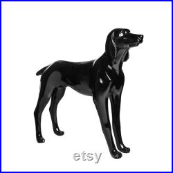 Fiberglass Dog Mannequin, Black