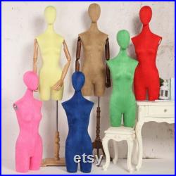 USAKHV Female Women Dress Form Mannequin Body with arms Head Base Store Display Model