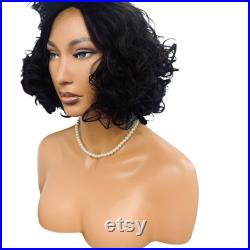 USAKHV Female Women Fiberglass Realistic Mannequin Head Bust Wig Stand for Wigs Store Display Model (JOJO)