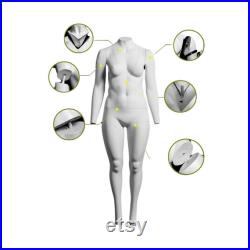 USAKHV Female Women Ghost Invisible Mannequin Full Body Fiberglass Model Display Professional Photo Wheeled Stand SIZE X-Large (GH14)